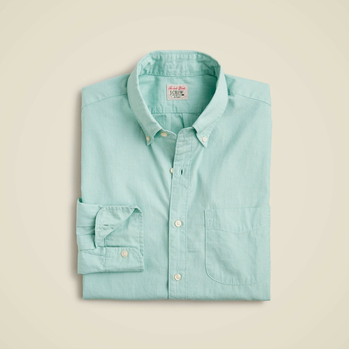 Men Secret Wash cotton poplin shirt - J.Crew