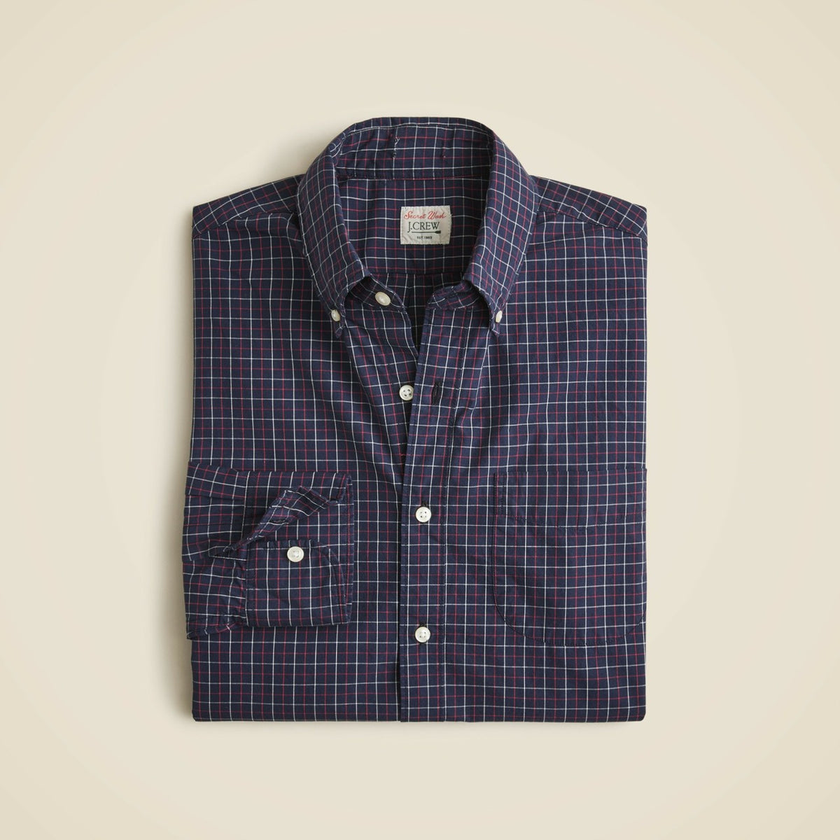 Men Secret Wash cotton poplin shirt - J.Crew