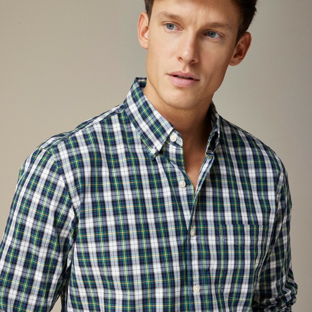 Men Secret Wash cotton poplin shirt - J.Crew