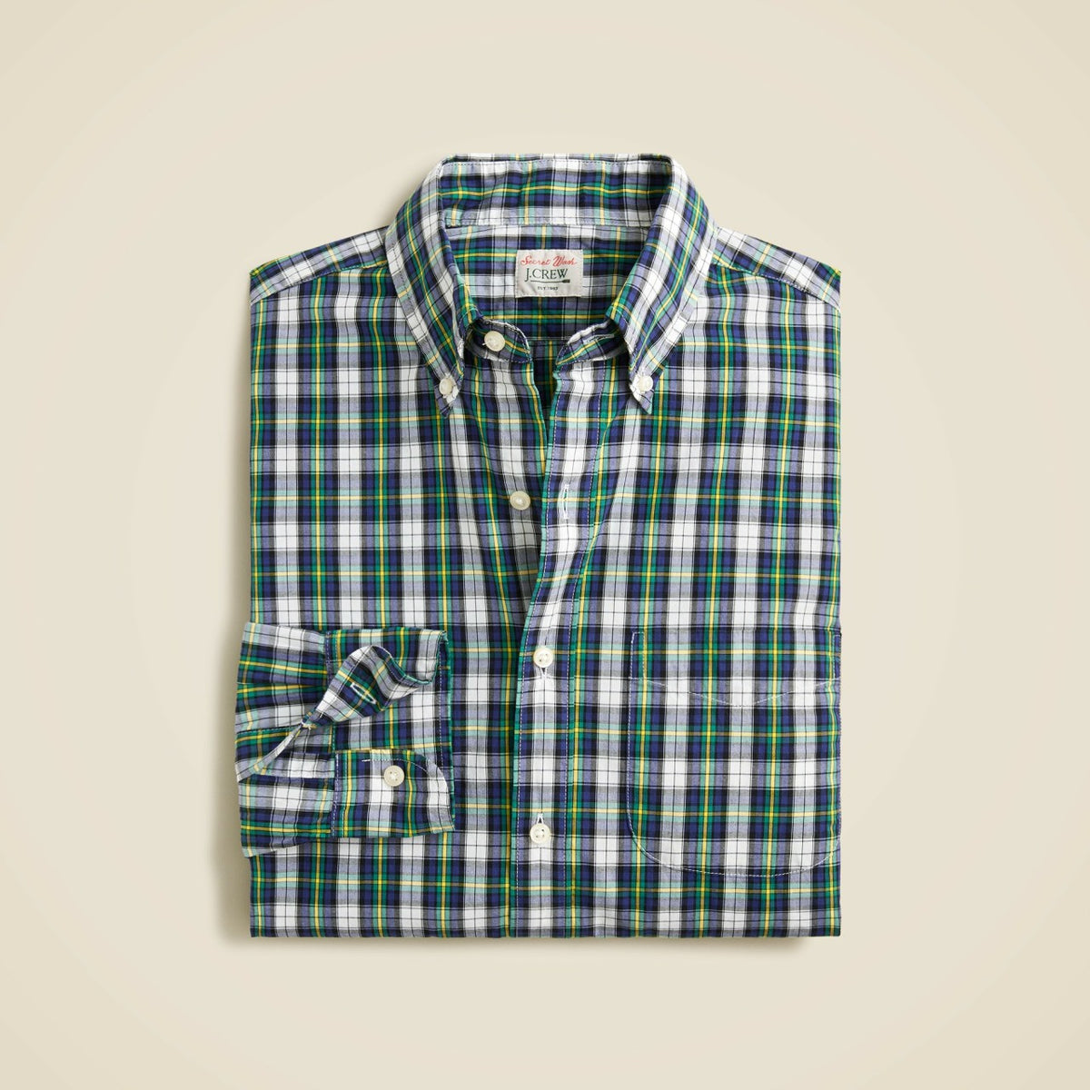 Men Secret Wash cotton poplin shirt - J.Crew
