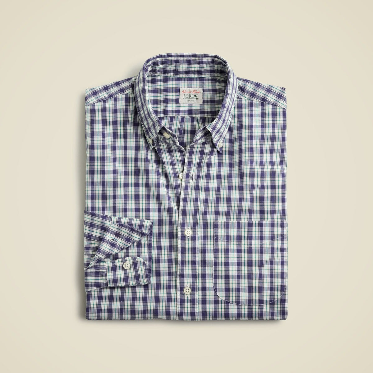 Men Secret Wash cotton poplin shirt - J.Crew