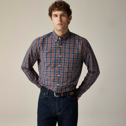 Men Secret Wash cotton poplin shirt - J.Crew