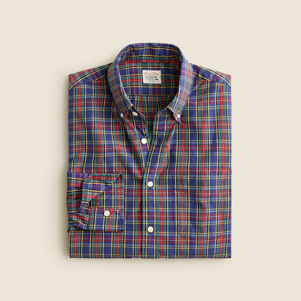 Men Secret Wash cotton poplin shirt - J.Crew