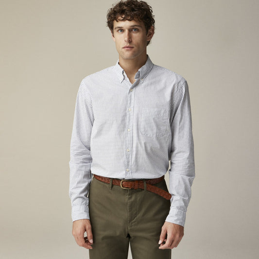 Men Secret Wash cotton poplin shirt - J.Crew