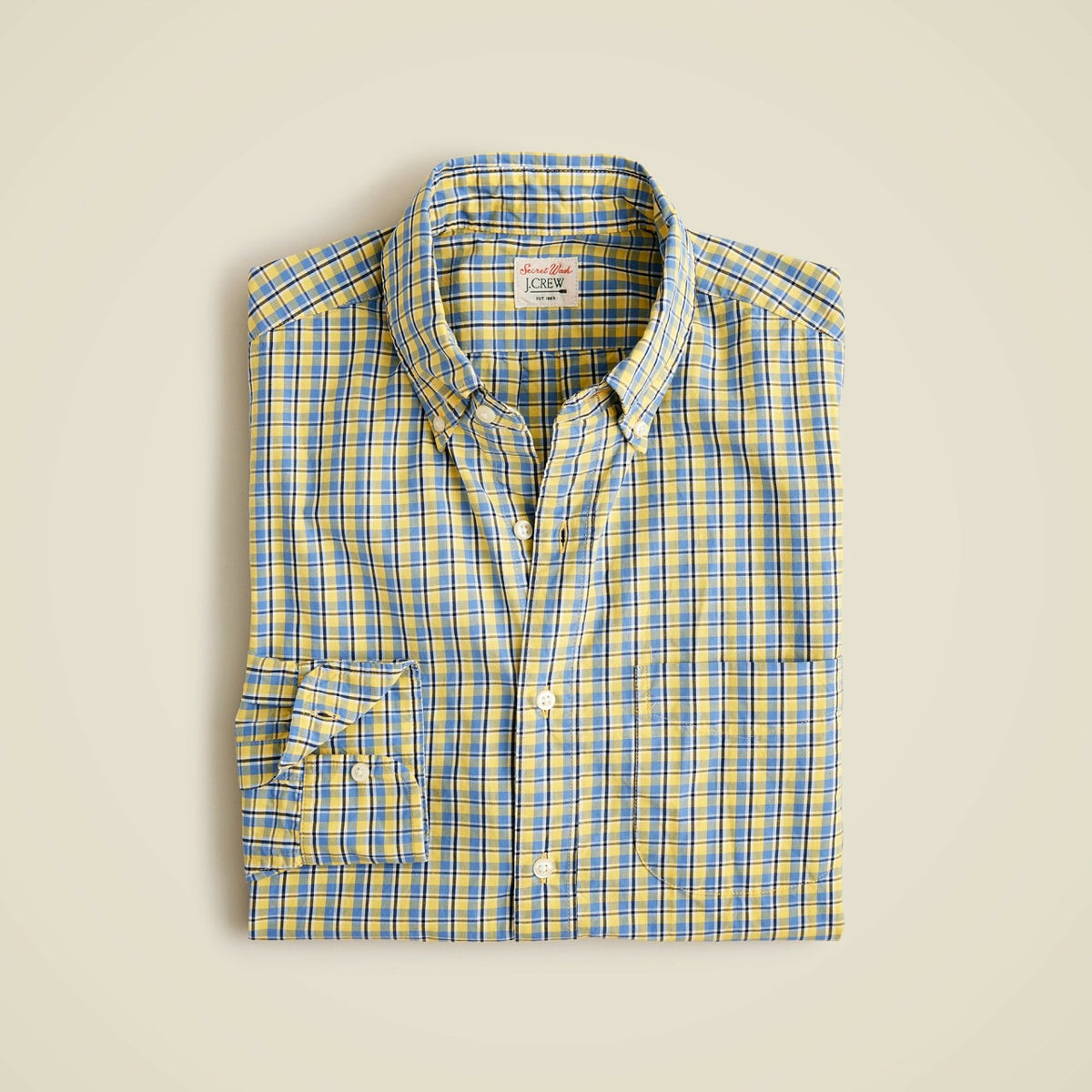 Men Slim Secret Wash cotton poplin shirt - J.Crew
