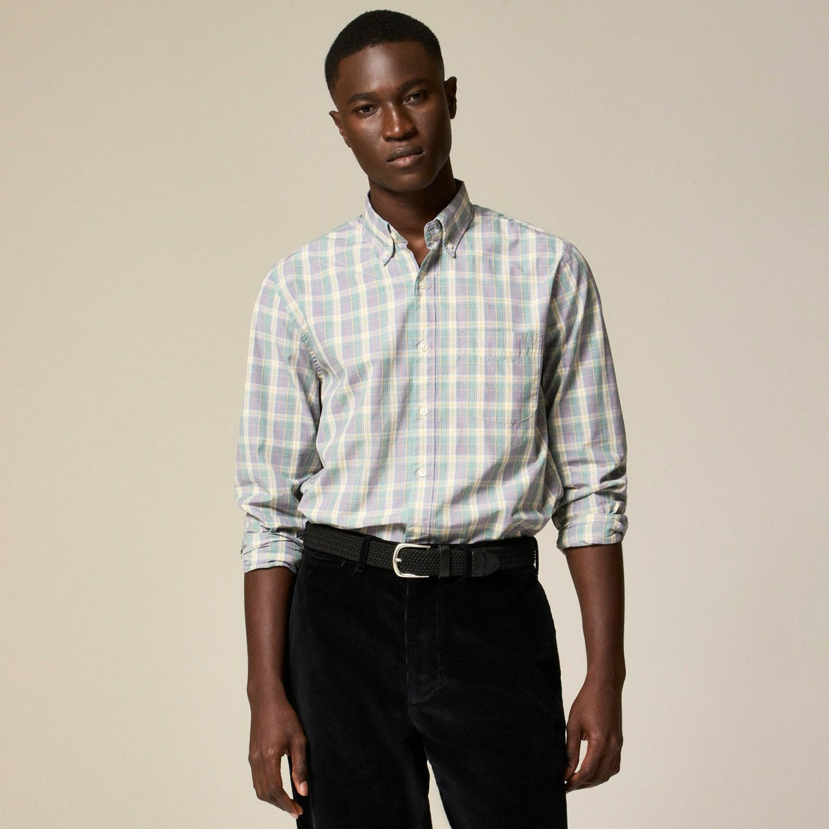 Men Secret Wash cotton poplin shirt - J.Crew