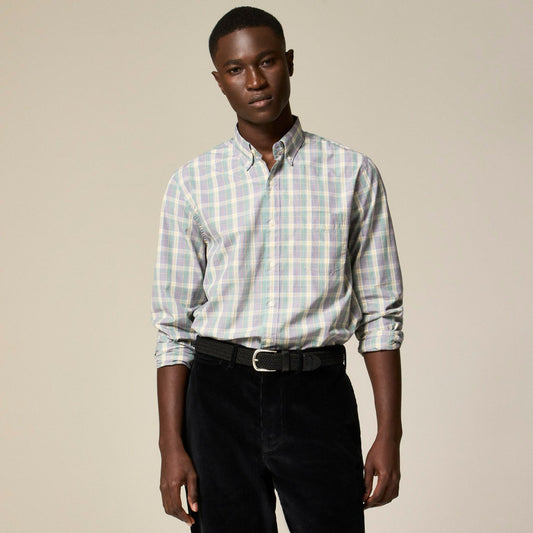 Men Secret Wash cotton poplin shirt - J.Crew