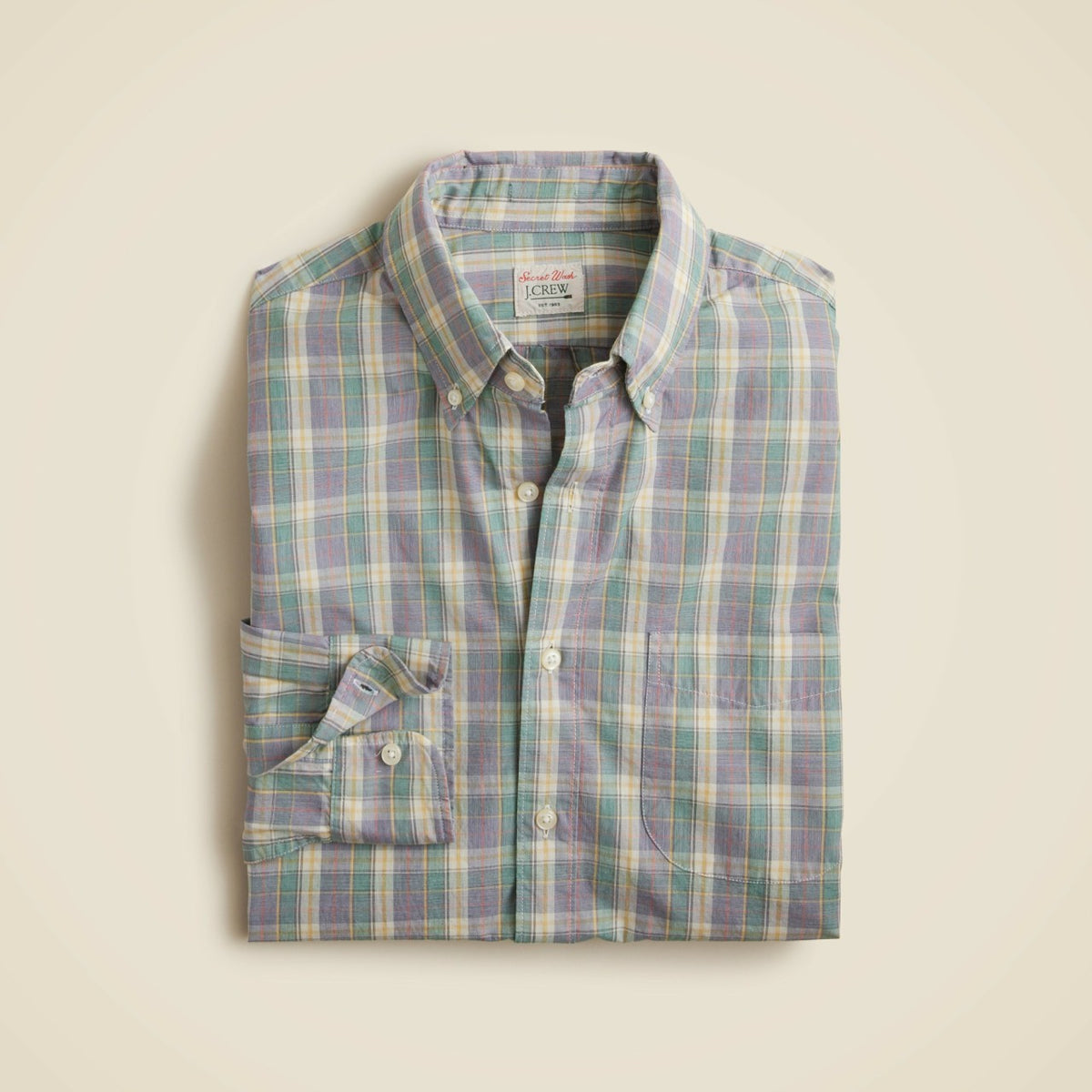 Men Secret Wash cotton poplin shirt - J.Crew