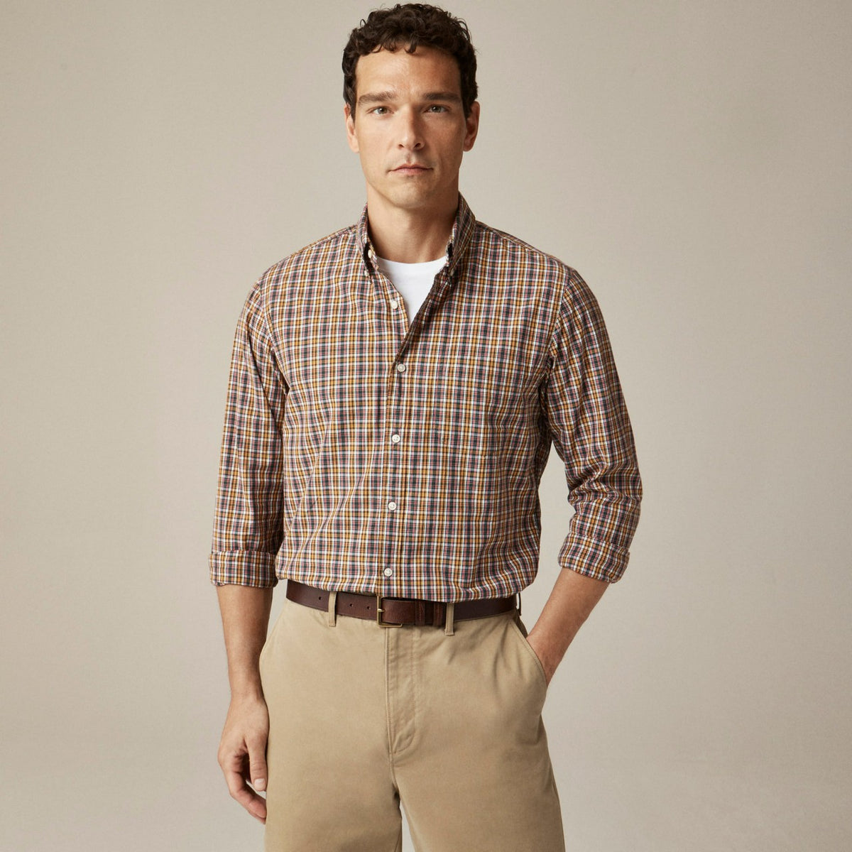 Men Secret Wash cotton poplin shirt - J.Crew