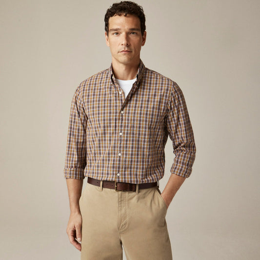 Men Secret Wash cotton poplin shirt - J.Crew