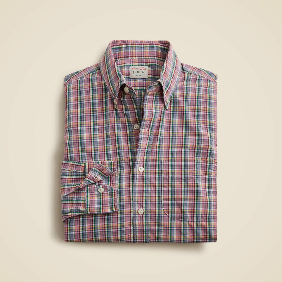 Men Secret Wash cotton poplin shirt - J.Crew