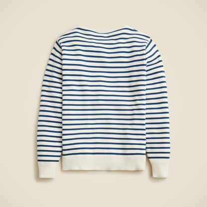 Men Cotton boatneck sweater in stripe - J.Crew