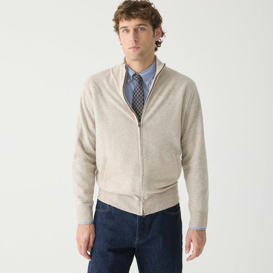 Men Cashmere full-zip sweater - J.Crew