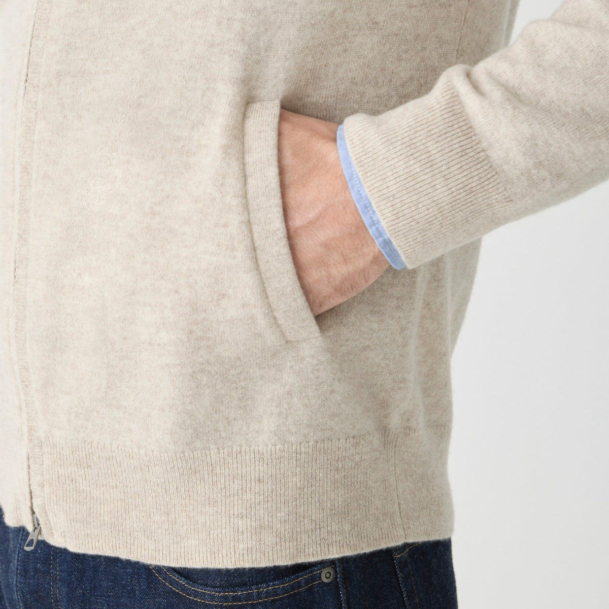 Men Cashmere full-zip sweater - J.Crew