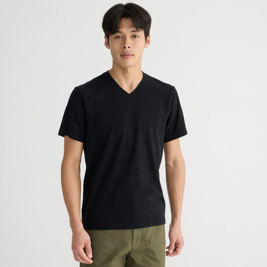 Men Sueded cotton V-neck T-shirt - J.Crew