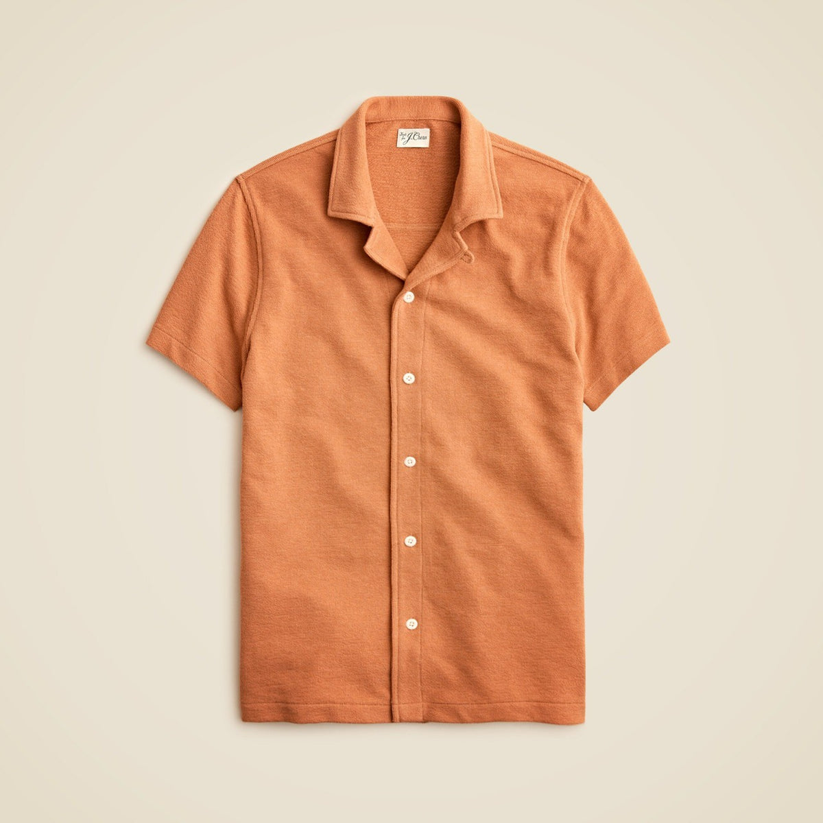 Men Textured camp-collar sweater-tee - J.Crew