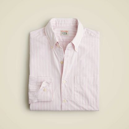Men Slim Secret Wash cotton poplin shirt in stripe - J.Crew