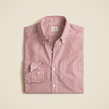 Men Slim Secret Wash cotton poplin shirt in stripe - J.Crew