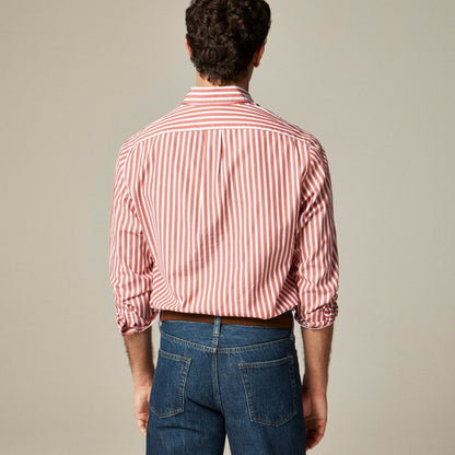 Men Secret Wash cotton poplin shirt in stripe - J.Crew
