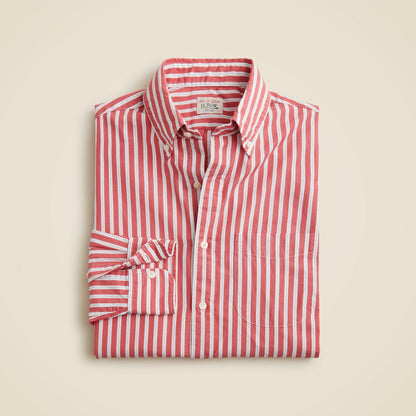 Men Secret Wash cotton poplin shirt in stripe - J.Crew