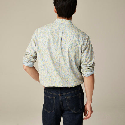 Men Slim Secret Wash cotton poplin shirt in print - J.Crew
