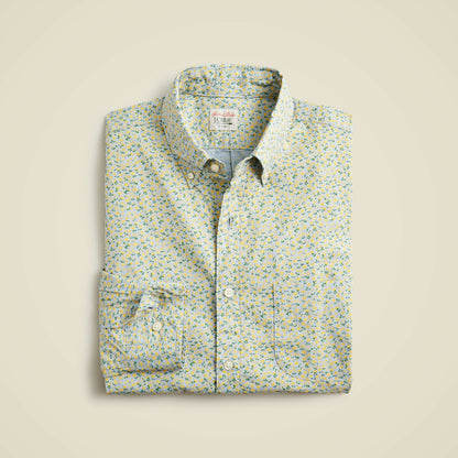 Men Slim Secret Wash cotton poplin shirt in print - J.Crew