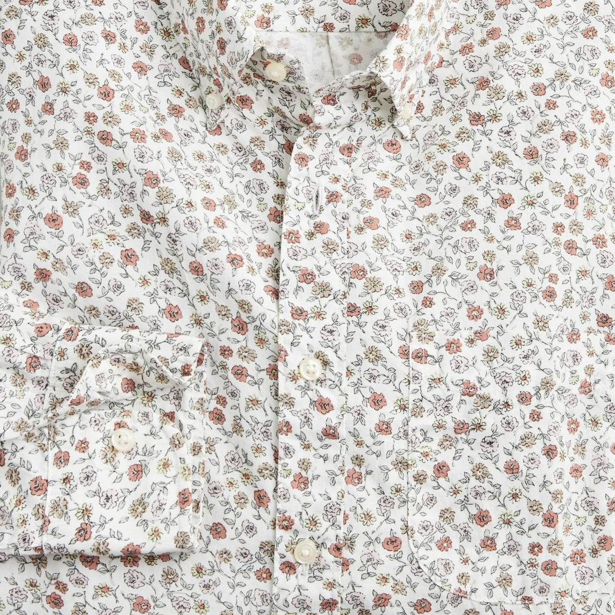 Men Secret Wash cotton poplin shirt in print - J.Crew