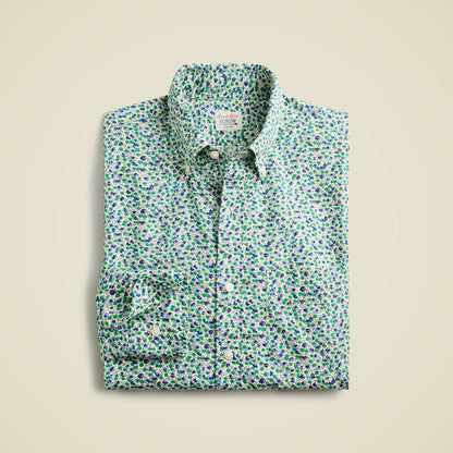 Men Slim Secret Wash cotton poplin shirt in print - J.Crew
