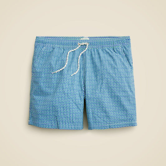 Men 6" stretch swim trunk in print with ECONYL&reg; nylon - J.Crew