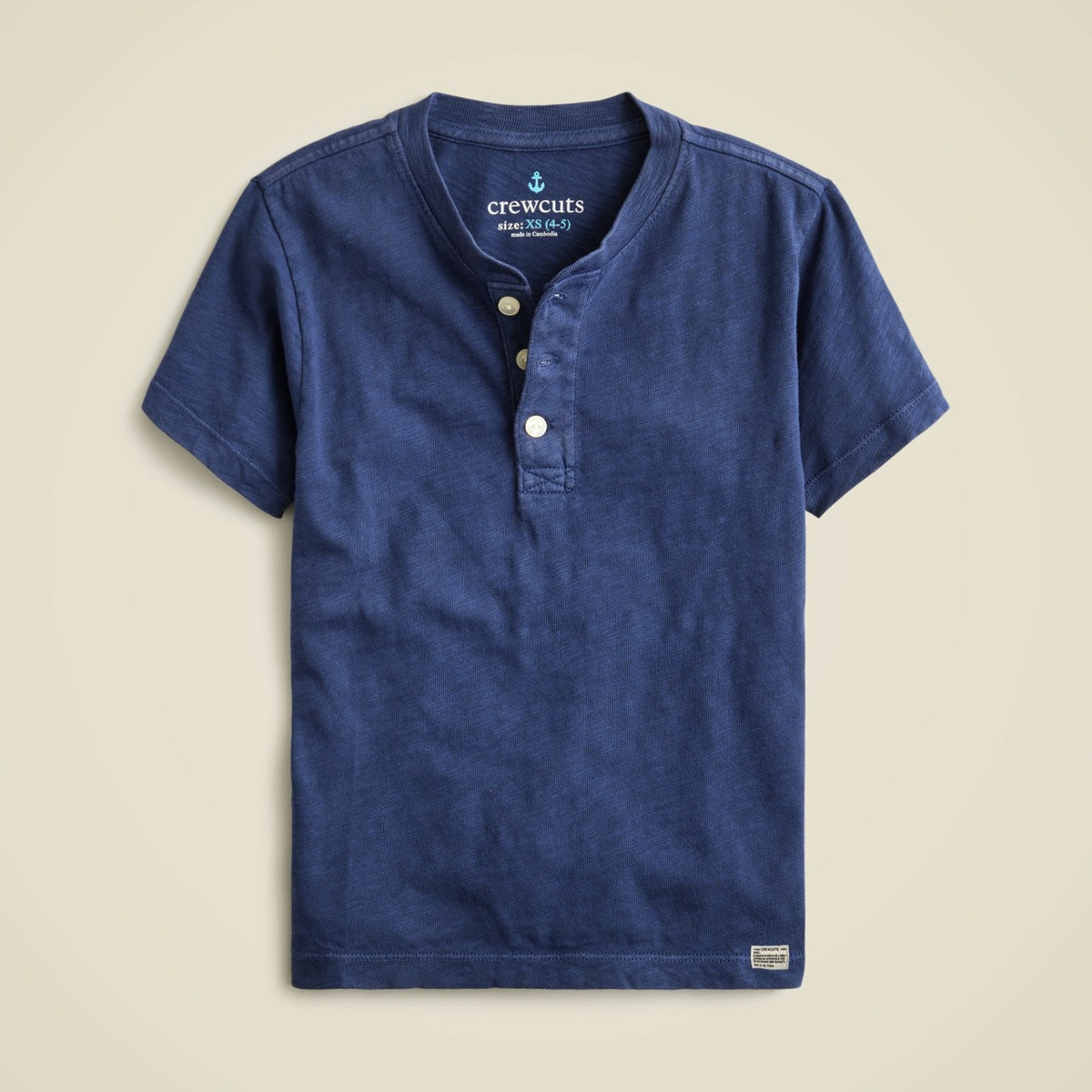 Kids Kids' short-sleeve garment-dyed henley - J.Crew