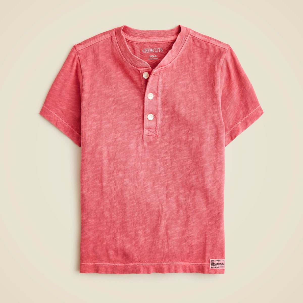Kids Kids' short-sleeve garment-dyed henley - J.Crew
