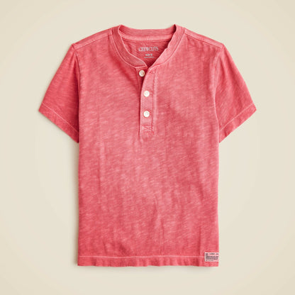 Kids Kids' short-sleeve garment-dyed henley - J.Crew
