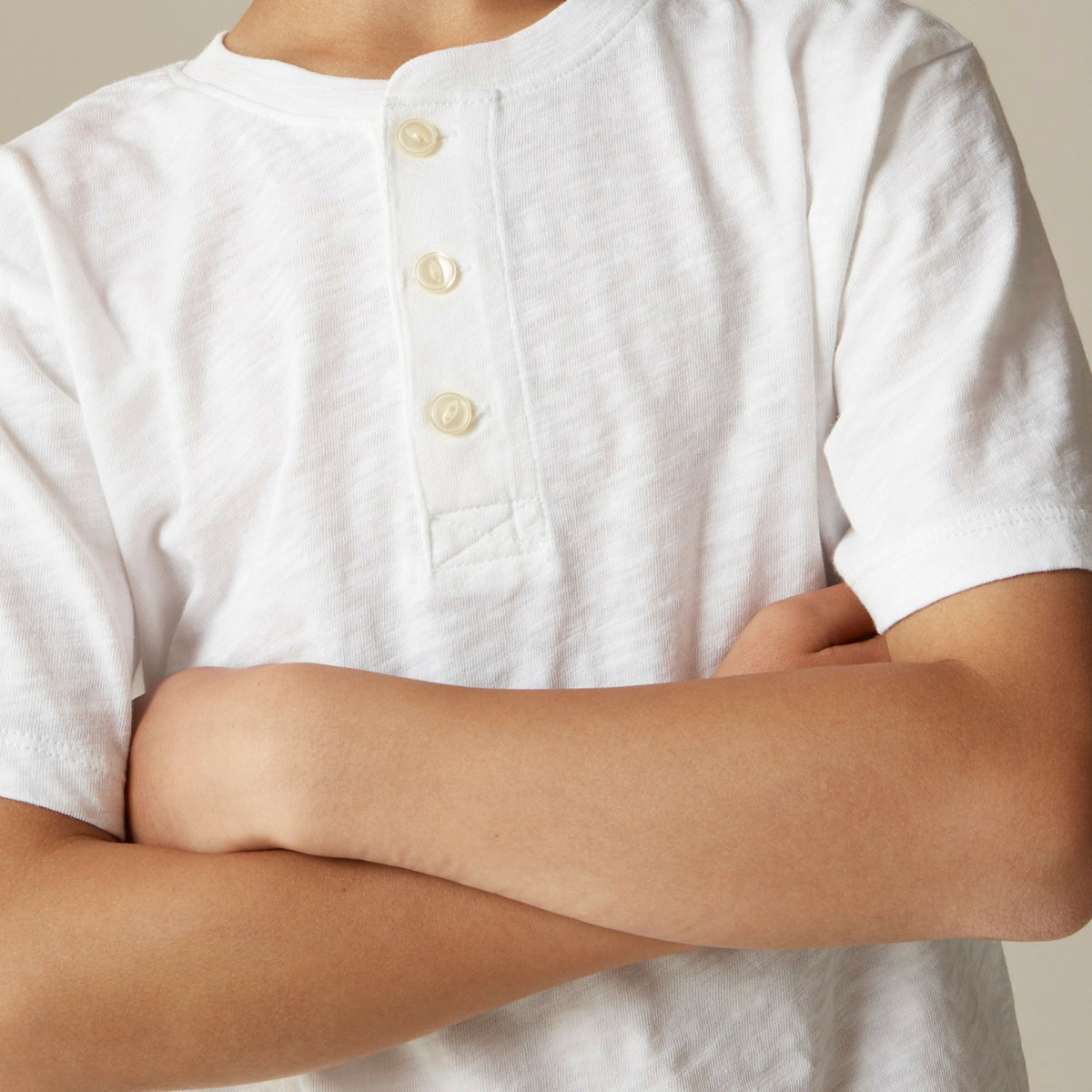 Kids Kids' short-sleeve garment-dyed henley - J.Crew