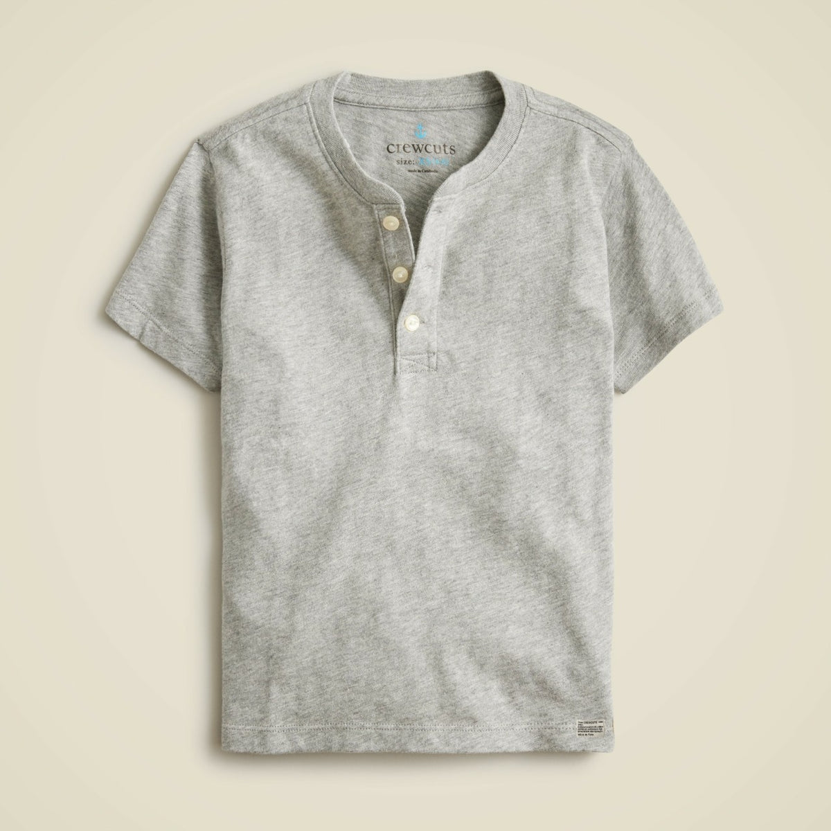 Kids Kids' short-sleeve henley in heather - J.Crew