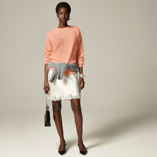 Women Brushed cashmere relaxed crewneck sweater - J.Crew