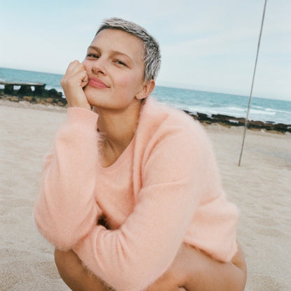 Women Brushed cashmere relaxed crewneck sweater - J.Crew