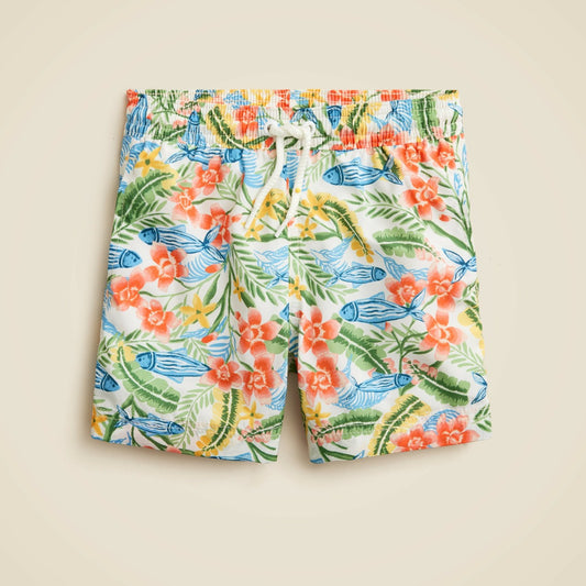 Kids Boys' printed swim trunk with UPF 50+ - J.Crew
