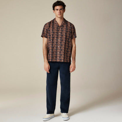 Men Short-sleeve cotton-linen blend shirt in print - J.Crew