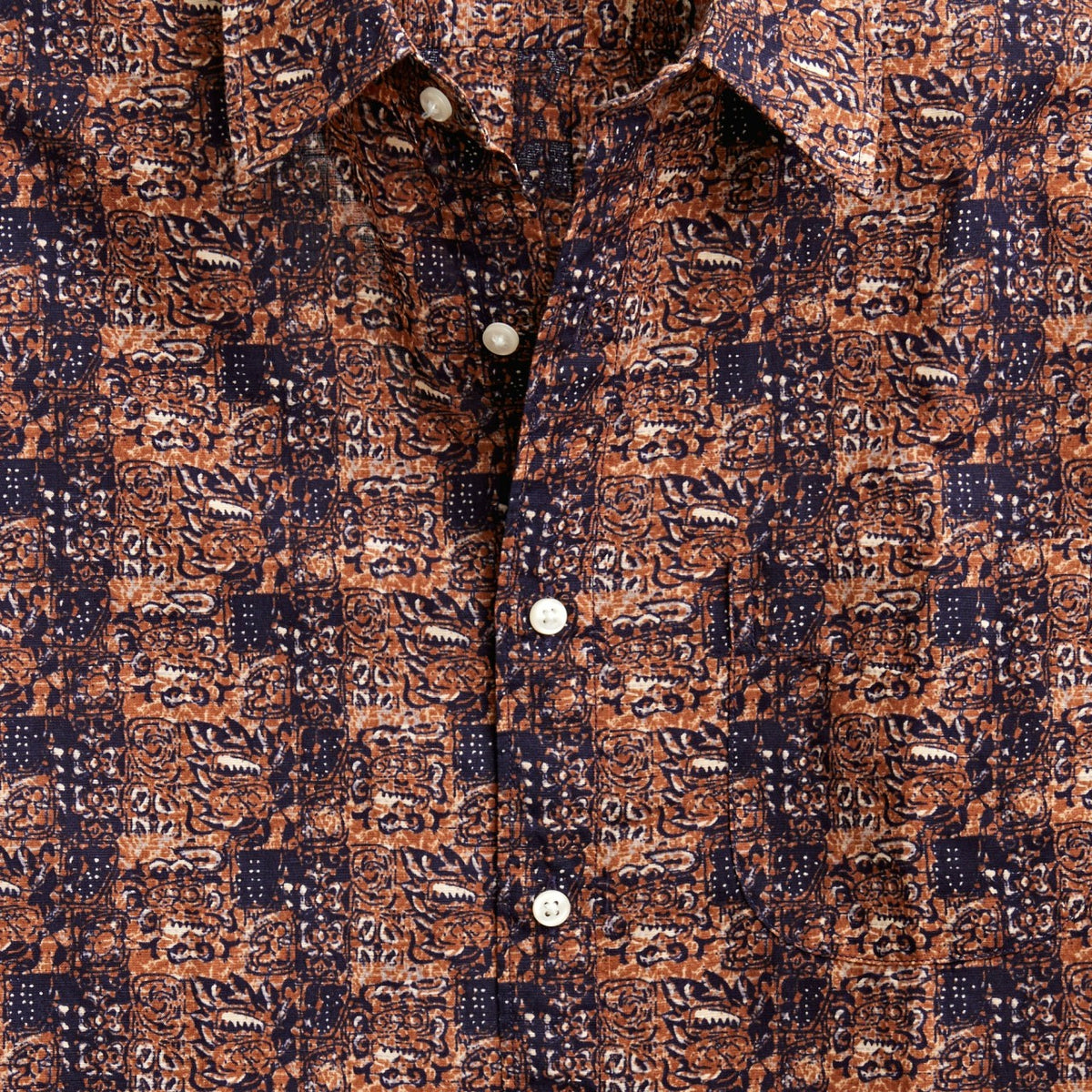 Men Short-sleeve cotton-linen blend shirt in print - J.Crew