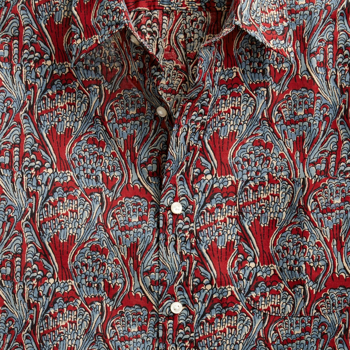 Men Short-sleeve cotton-linen blend shirt in print - J.Crew