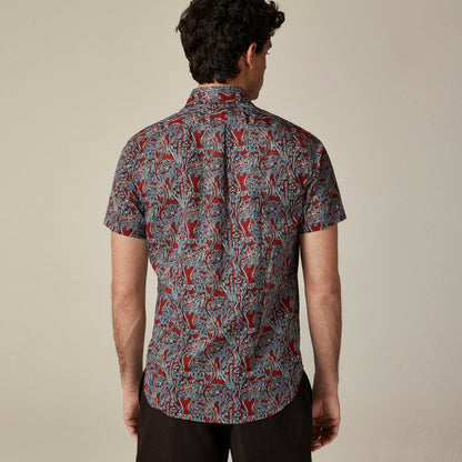 Men Short-sleeve cotton-linen blend shirt in print - J.Crew