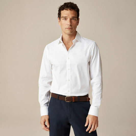 Men Bowery performance stretch dress shirt with spread collar - J.Crew