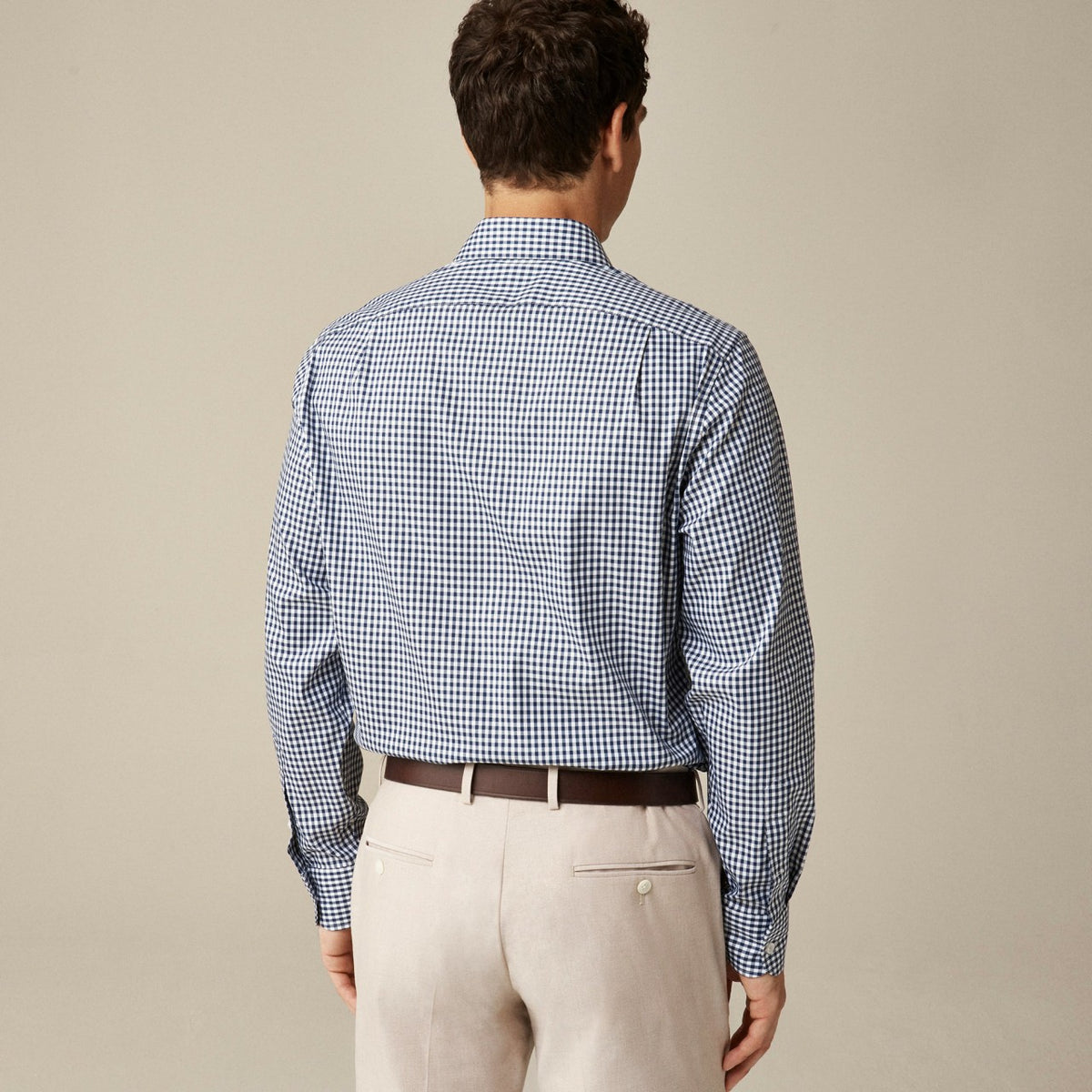 Men Bowery performance stretch dress shirt with spread collar - J.Crew