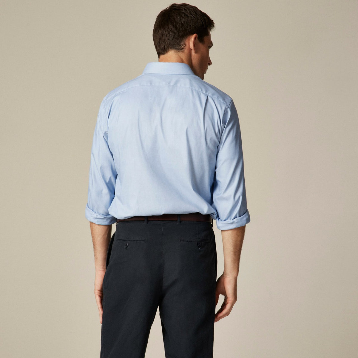 Men Bowery performance stretch dress shirt with spread collar - J.Crew