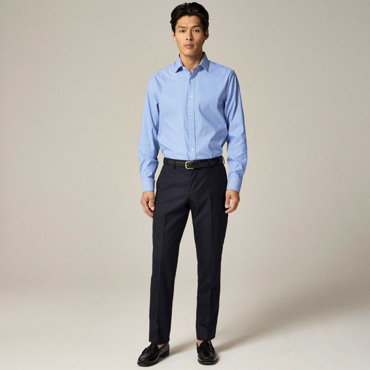 Men Bowery performance stretch dress shirt with spread collar - J.Crew