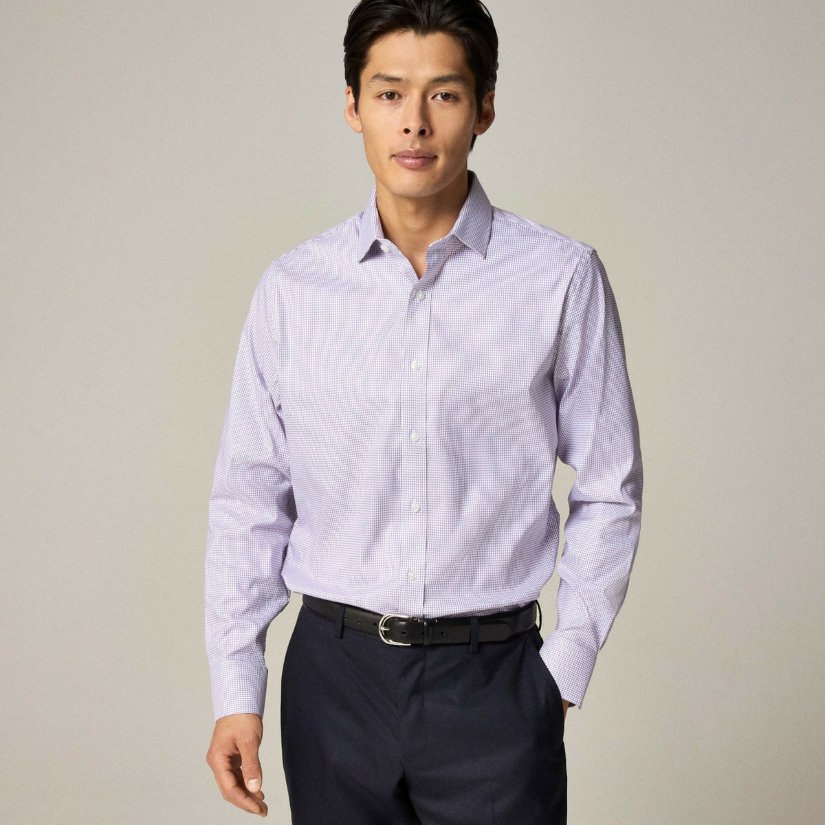 Men Bowery performance stretch dress shirt with spread collar - J.Crew