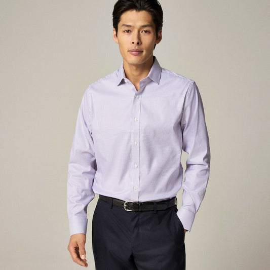 Men Bowery performance stretch dress shirt with spread collar - J.Crew