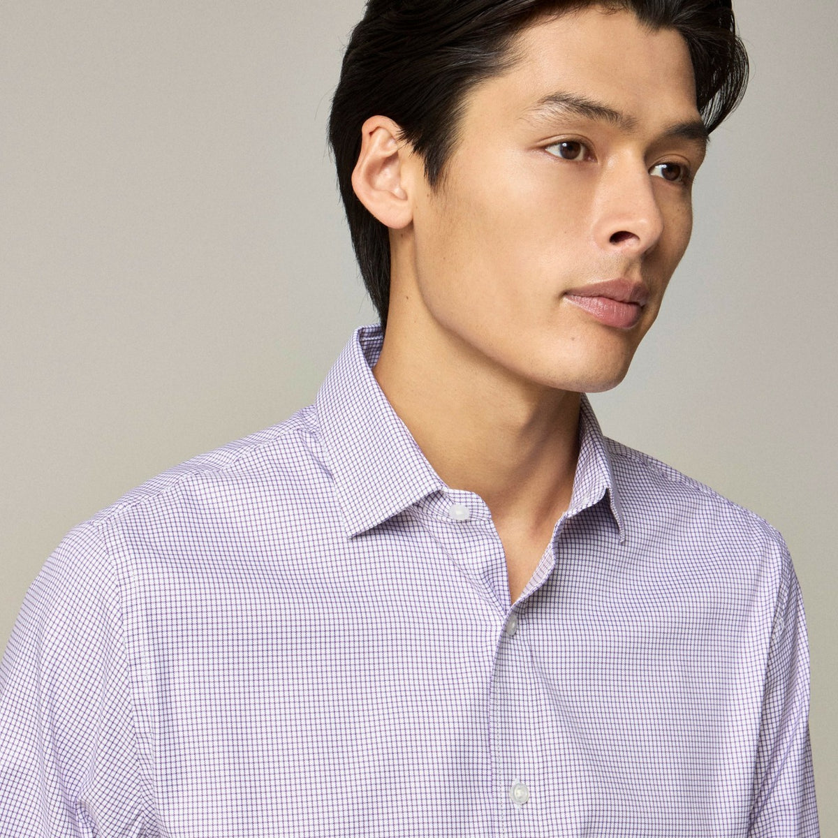 Men Bowery performance stretch dress shirt with spread collar - J.Crew