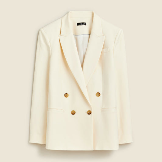 Women Relaxed double-breasted blazer in city twill - J.Crew