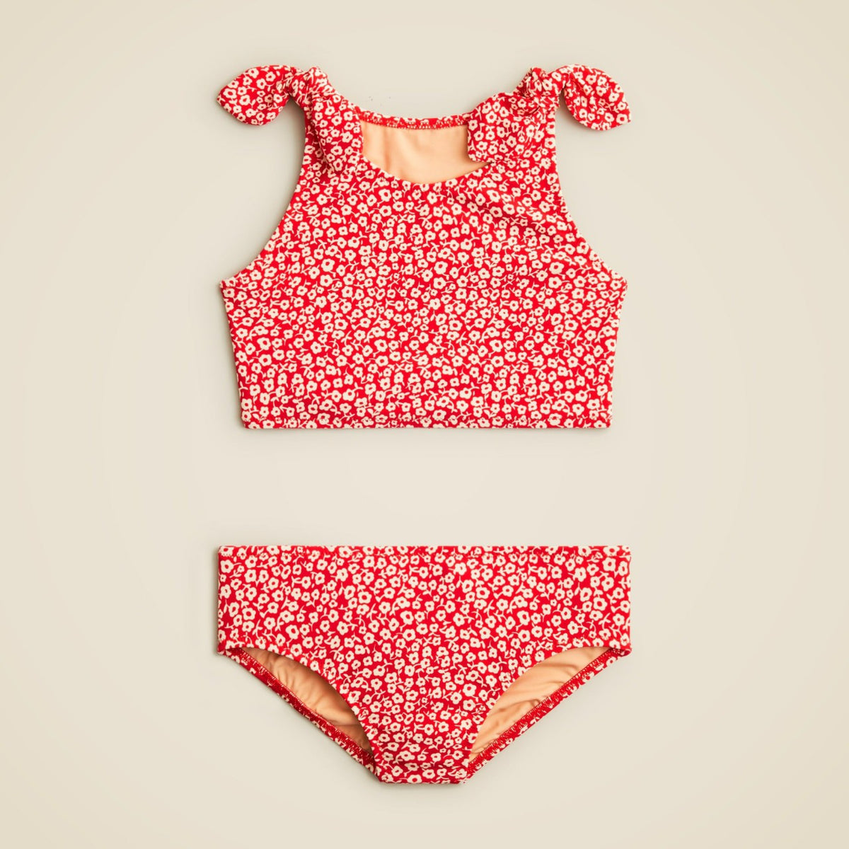Kids Girls' tie-shoulder two-piece swimsuit with UPF 50+ - J.Crew